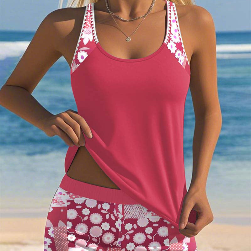 Héloïse™ | Maillot deux pièces confortable à fleurs – fraîcheur, maintien et liberté