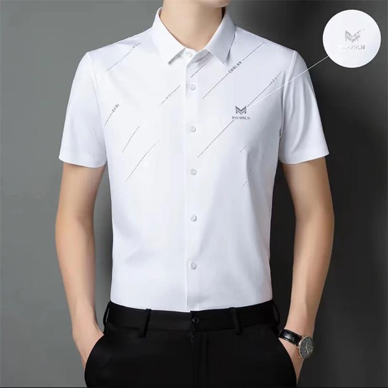 François™ | Chemise Anti-Froissement en Soie de Glace – Fraîcheur, Élégance et Confort