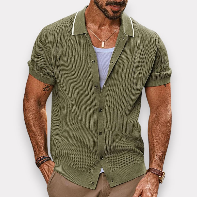 Émile™ | Polo Tricotée d'Été – Élégance Légère et Moderne