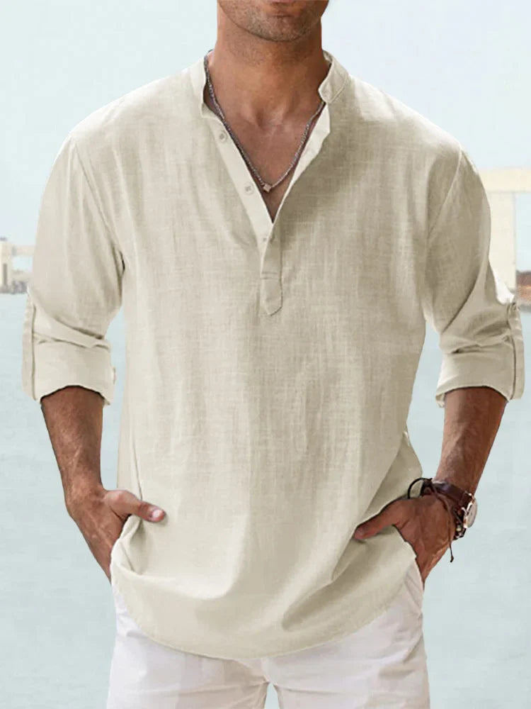 KILLIAN™ | Chemise Décontractée en Lin & Coton – Élégance Naturelle, Confort Léger