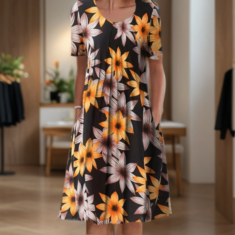 Lina™ | Robe ample à imprimé graphique – confort facile, style assuré