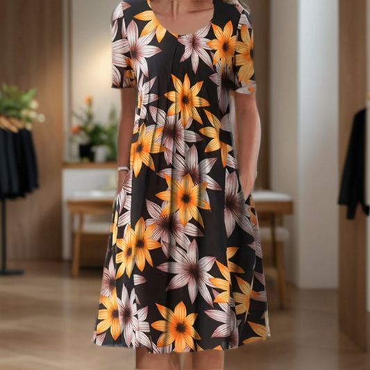 Lina™ | Robe ample à imprimé graphique – confort facile, style assuré