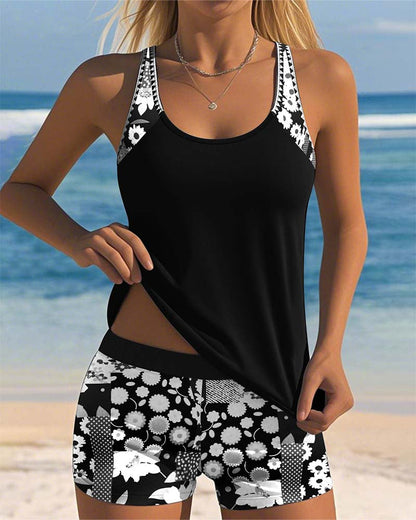 Héloïse™ | Maillot deux pièces confortable à fleurs – fraîcheur, maintien et liberté