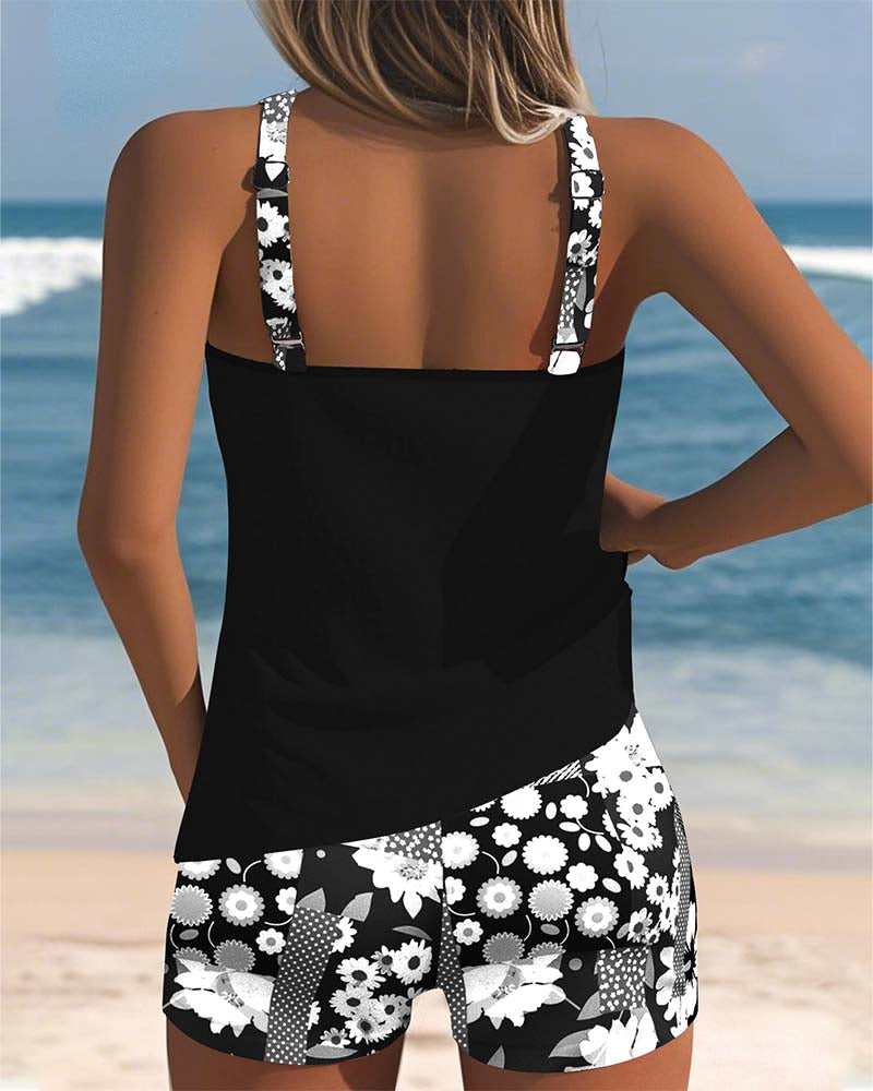 Héloïse™ | Maillot deux pièces confortable à fleurs – fraîcheur, maintien et liberté