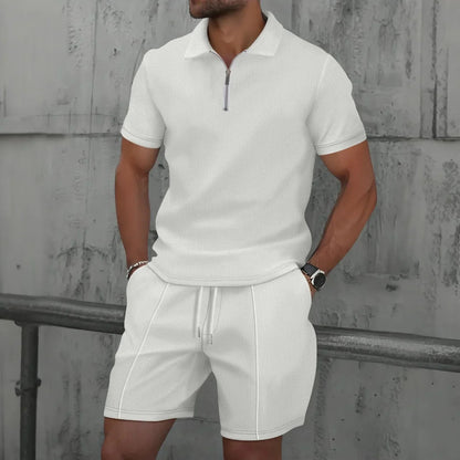 Benoît™ | Ensemble d’été en tissu gaufré – fraîcheur, style et aisance