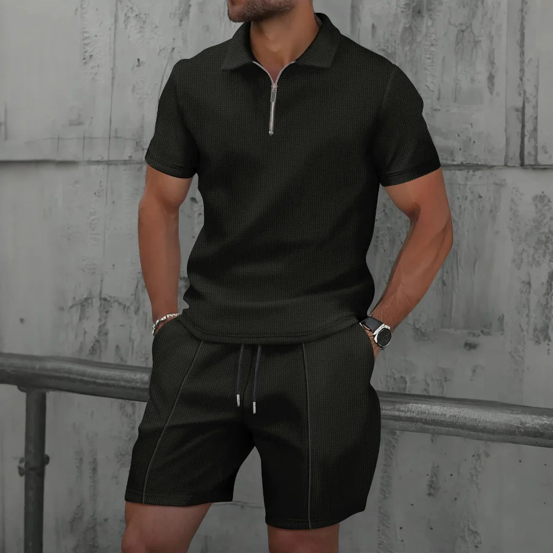 Benoît™ | Ensemble d’été en tissu gaufré – fraîcheur, style et aisance