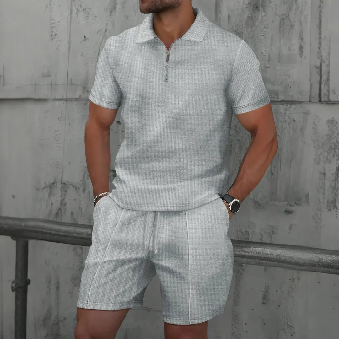 Benoît™ | Ensemble d’été en tissu gaufré – fraîcheur, style et aisance