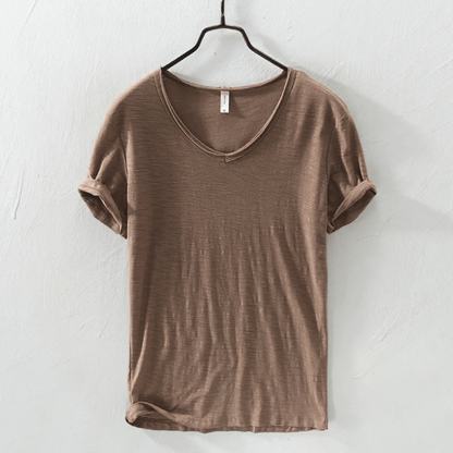 LÉONARD™ | T-shirt Slim Fit à Manches Courtes – Élégance Minimaliste, Confort Maximum