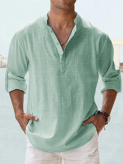 KILLIAN™ | Chemise Décontractée en Lin & Coton – Élégance Naturelle, Confort Léger