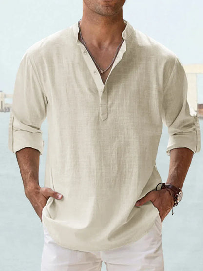KILLIAN™ | Chemise Décontractée en Lin & Coton – Élégance Naturelle, Confort Léger